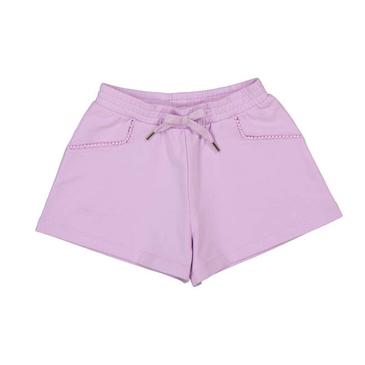 Lilac Soft Chenille Toddler Shorts w/ Drawstring