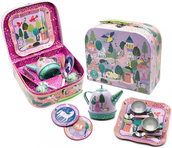 My Musical Tin Tea Set 11pc - Fairy Tale Musical