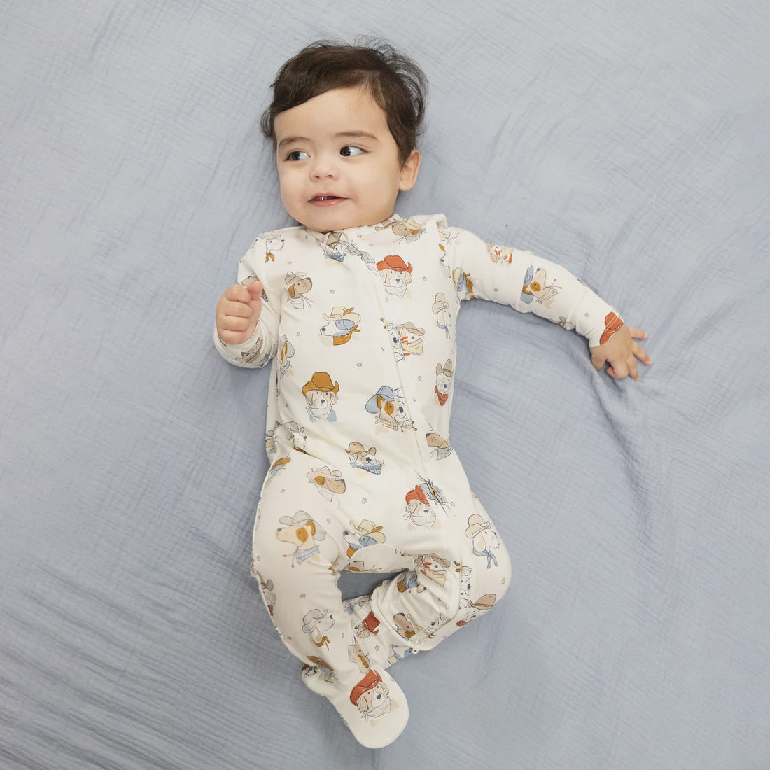 Cowdogs 2 Way Zipper Footie