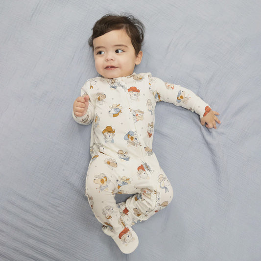 Cowdogs 2 Way Zipper Footie