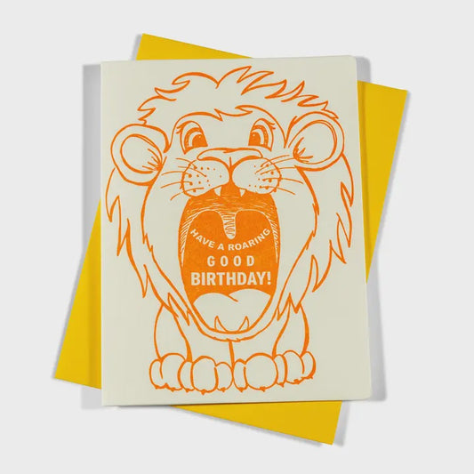 Roaring Good Birthday | Letterpress Greeting Card | Birthday