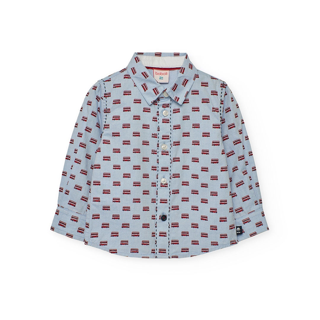 Double Decker Bus Button Up