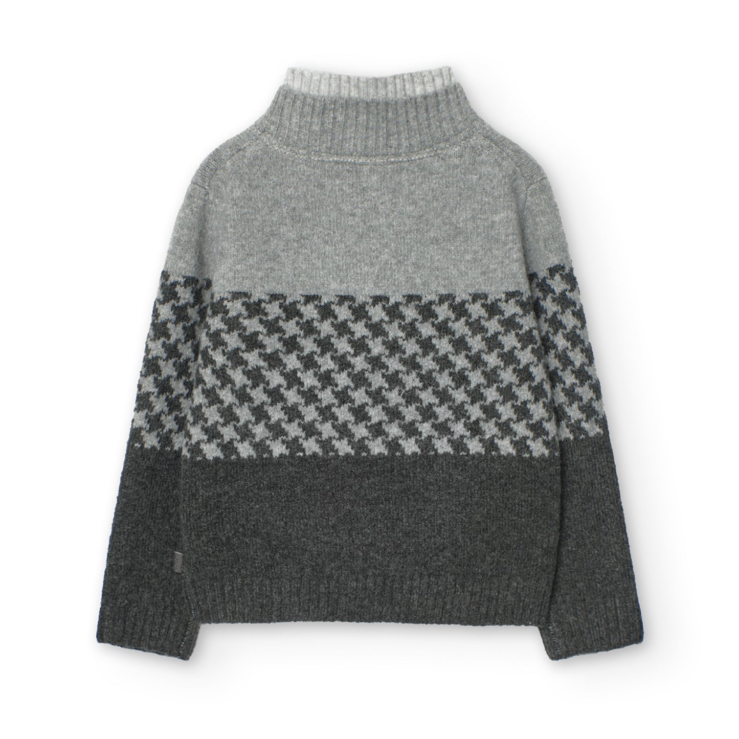 Houndstooth Knit Quarter Zip