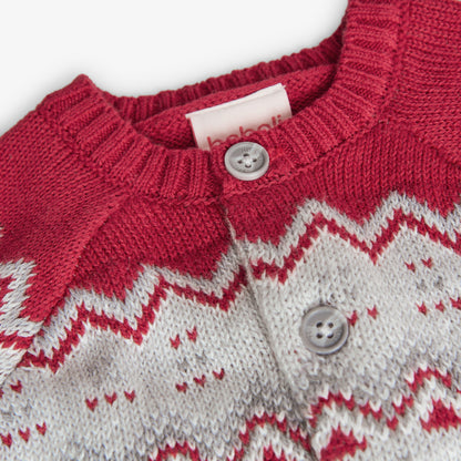 Fair Isle Knit Cardigan / 8095