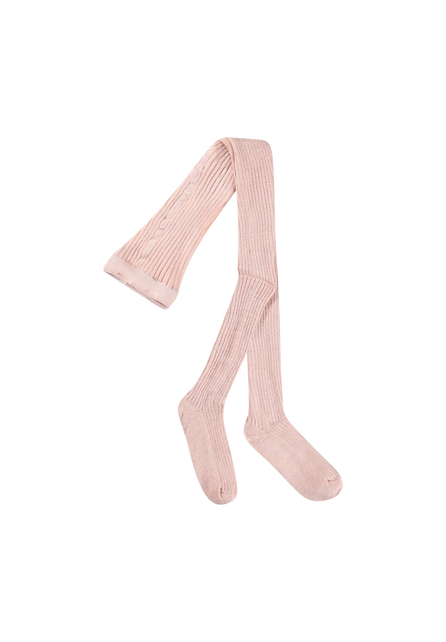 Glitter Rib Tights Petal Blush