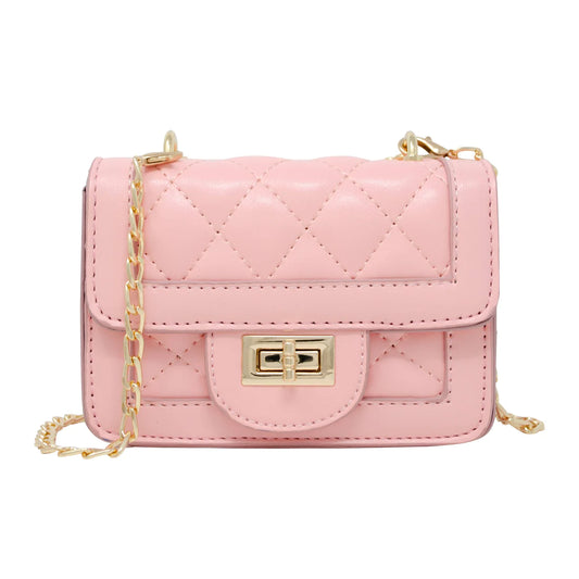 Tiny Classic Quilted Bag-Pink : Mini