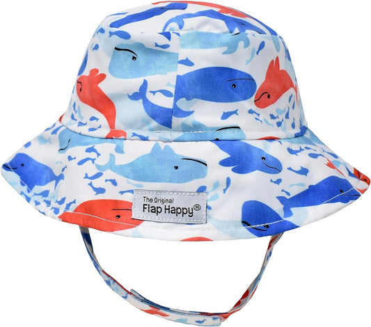 Flap Happy Bucket Hat - Splish Splash Whale Whale