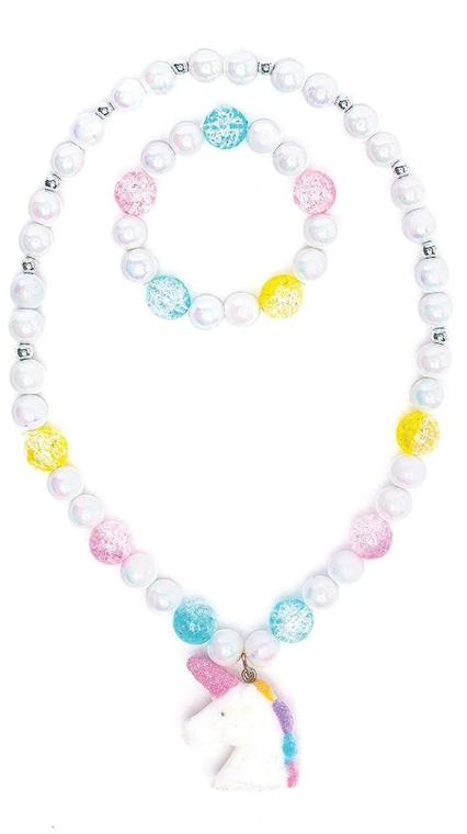 White Unicorn Necklace & Bracelet Set