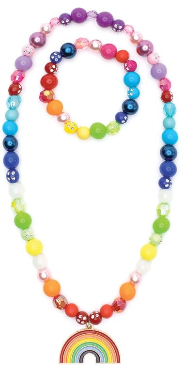 Double Rainbow Necklace & Bracelet Set