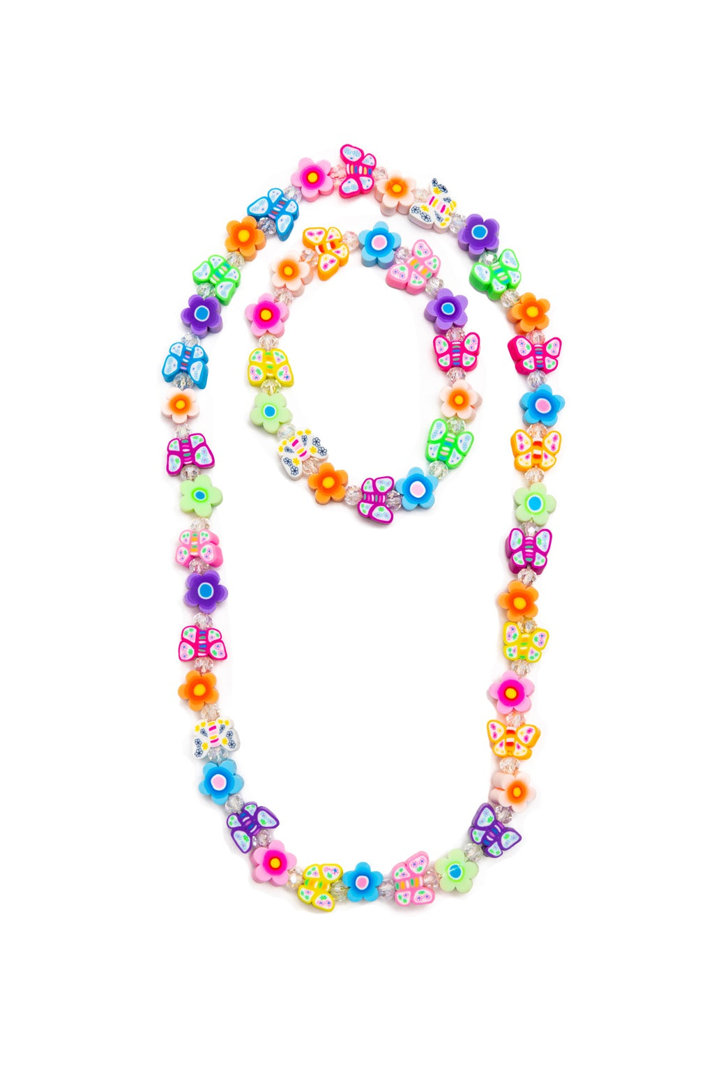 Flutter Flower Necklace & Bracelet Set