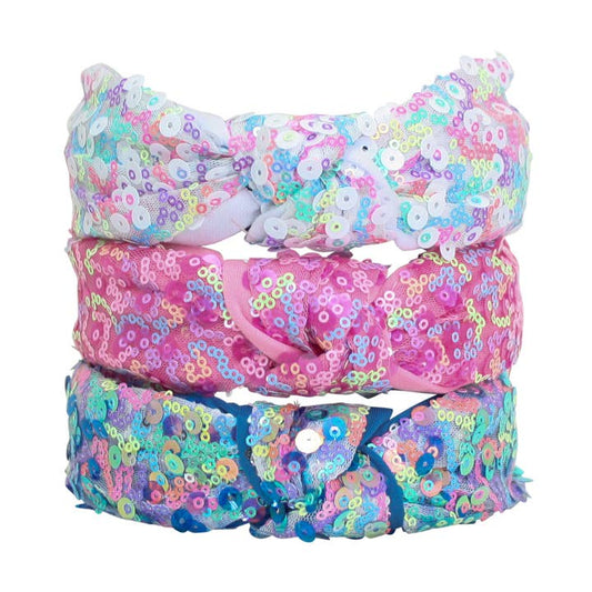 Neon Sequin Knot Headband