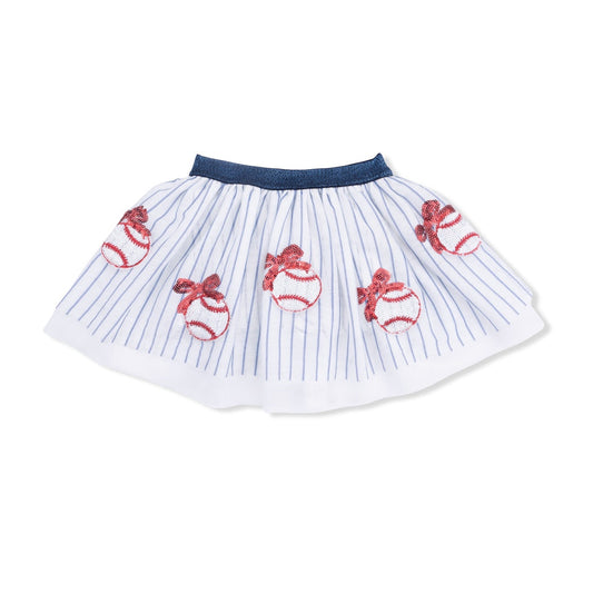 Baseball Stripe - Baby Tutu Skirt with Bike Shorts