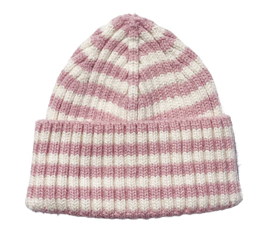 Stripe Beanie - Blush