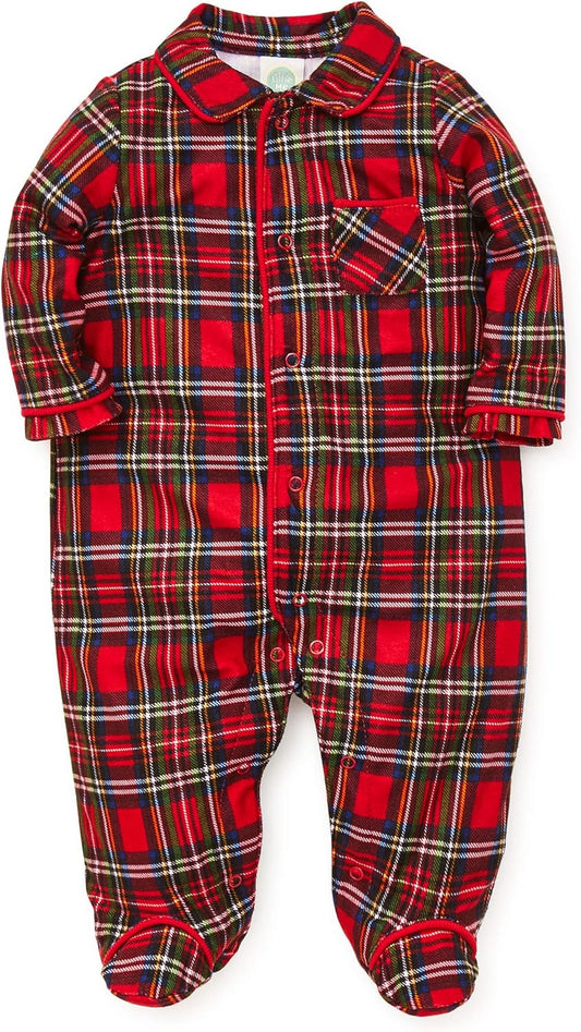 Holiday Plaid Footie-tartan : 9m