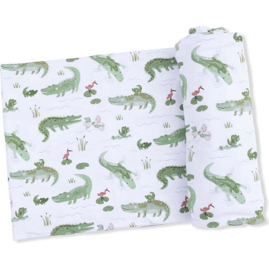 Crayon Alligators Swaddle