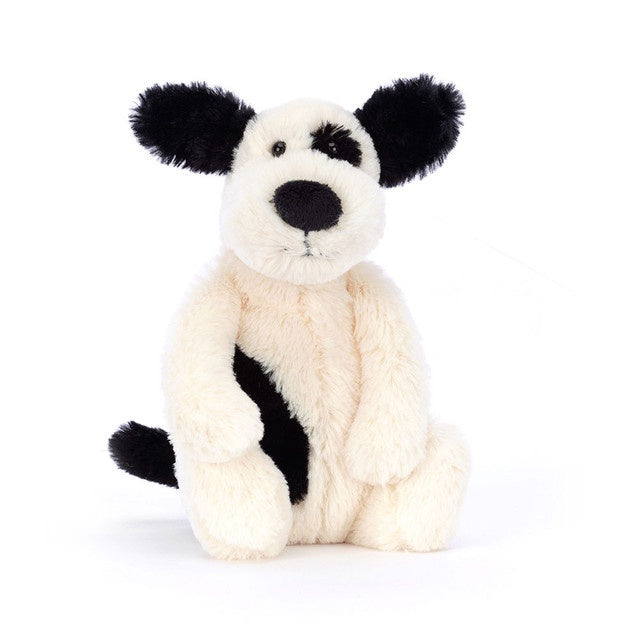 Little Bashful Black & Cream Puppy