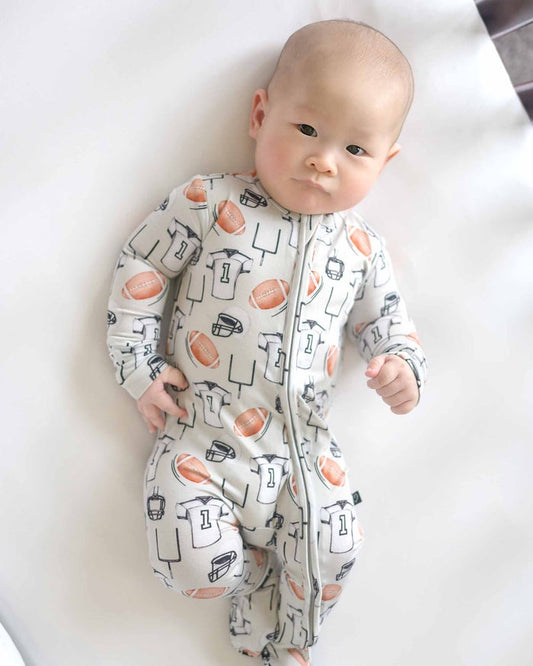 Brady Football Zipper Footie
