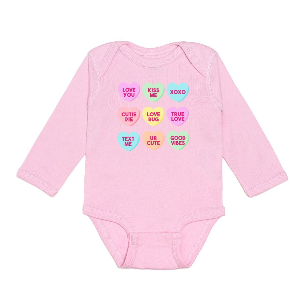 Candy Hearts LS Bodysuit