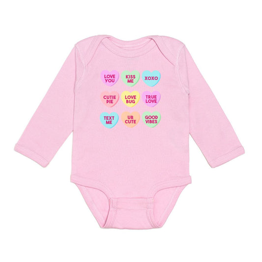 Candy Hearts LS Bodysuit