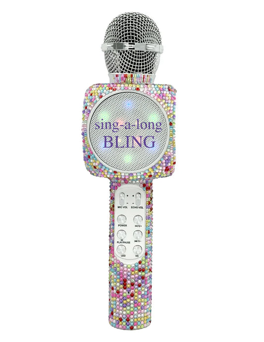 Sing A Long Karaoke Microphone-Confetti Bling