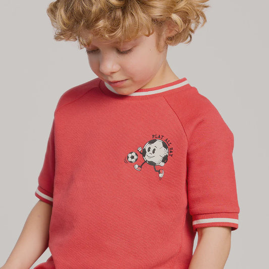 Twenty-Six Toddler Knit Tee in Red