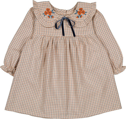 Twill Checker Dress w/ Bow
