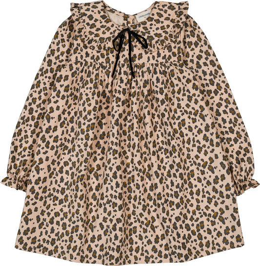 Leopard Corduroy Dress w/ Bow