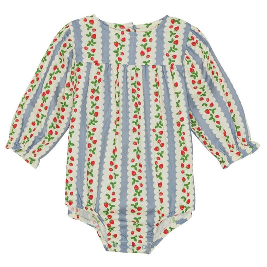 Ella Strawberry LS Romper
