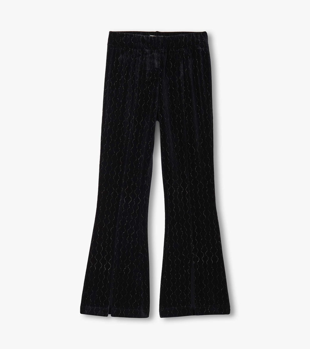 Sparkle Wave Velour Flared Pants