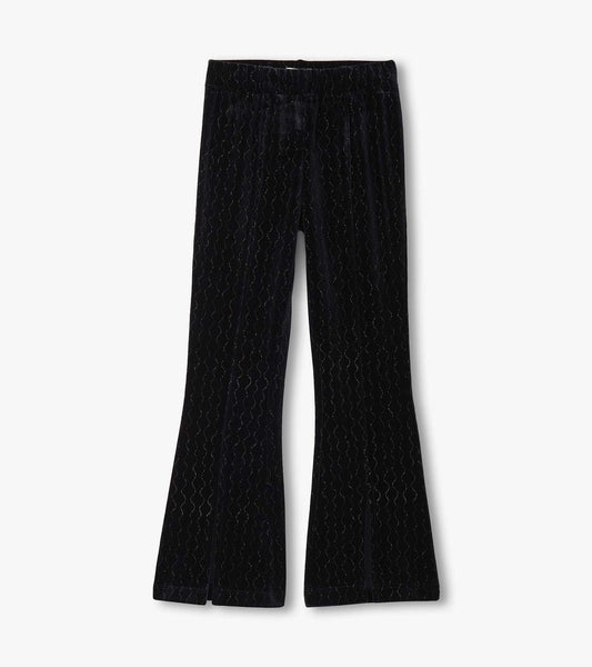 Sparkle Wave Velour Flared Pants