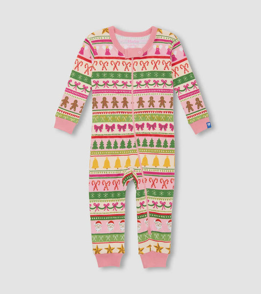 Pink Fun Fair Isle Cotton Coverall