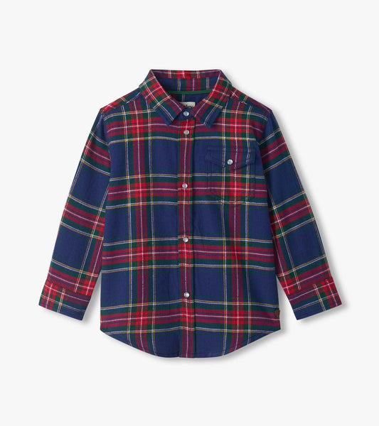 Classic Plaid Kid Button Down Shirt