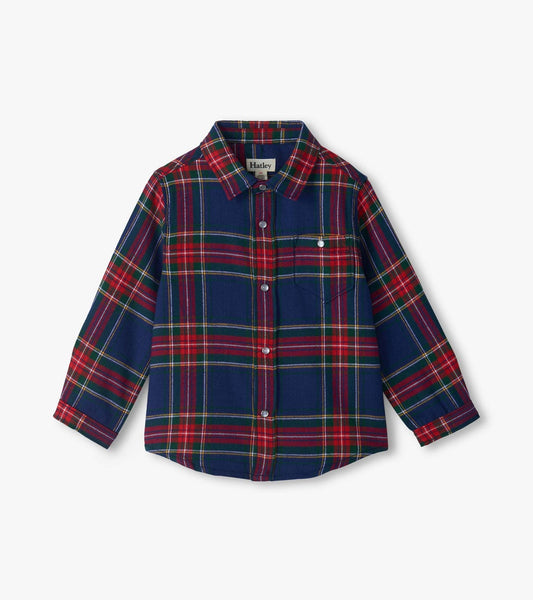 Holiday Plaid Button Down Shirt