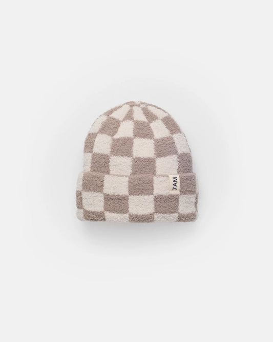 Fuzzy Neutral Checkers Beanie