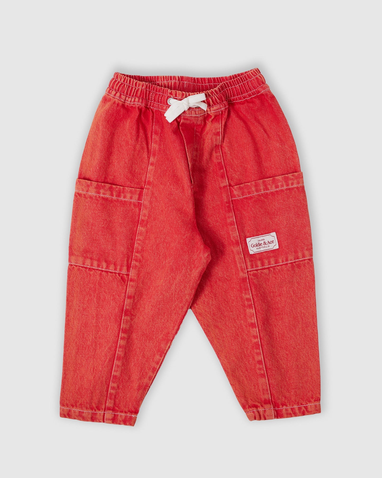 Apple Red Kit Denim Pocket Pant