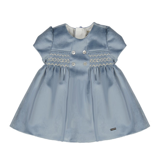 Mineral Smocked Velour SS Dress