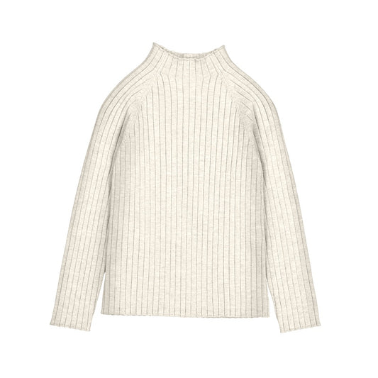 Rib Mock Neck LS Top