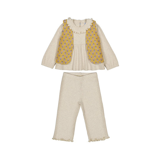 LS Lettuce Collar Top w/ Vest + Legging