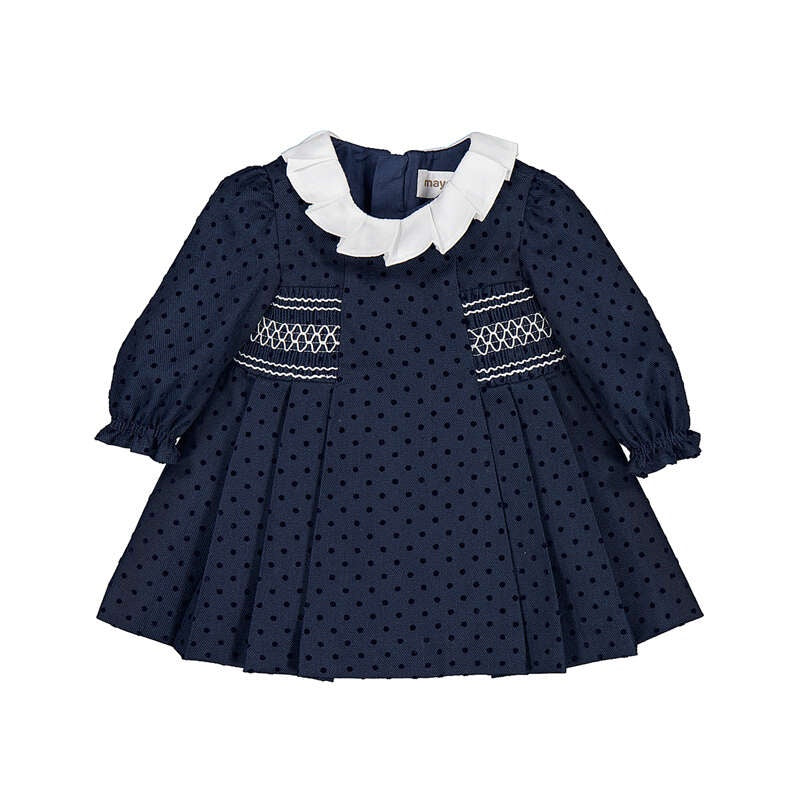 Flocked Swiss Dot Dress
