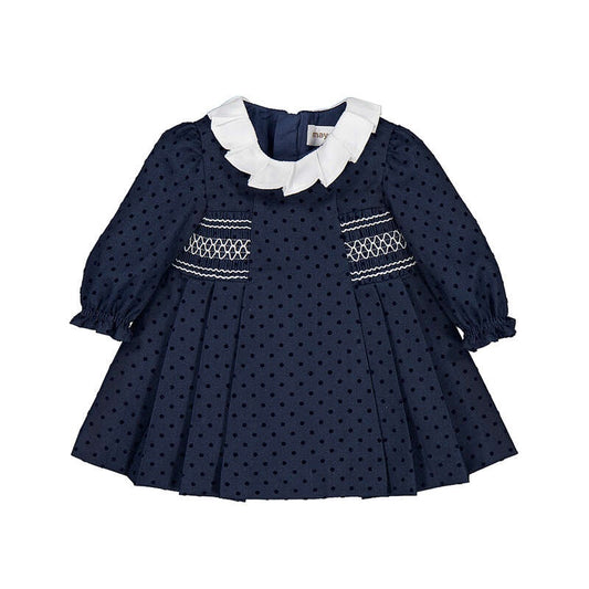 Flocked Swiss Dot Dress