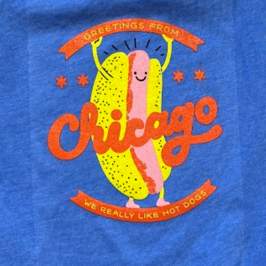 SS Greetings From Chicago Hotdog