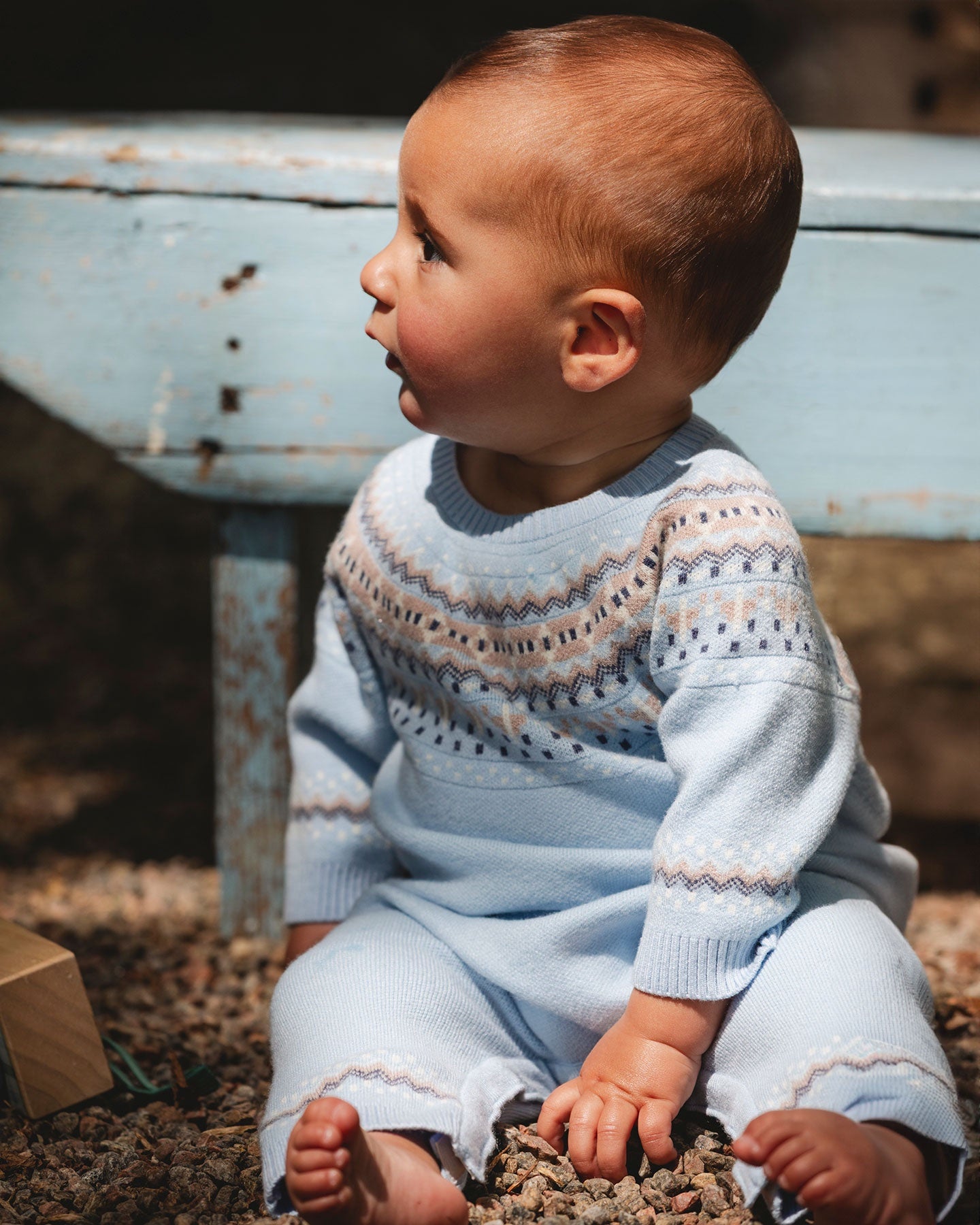 Nordic Jacquard Knitted Romper