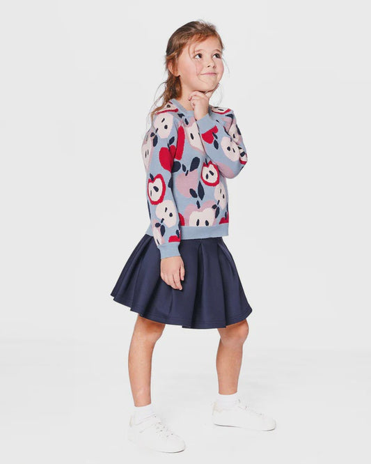 Pleated Milano Navy Blue Skirt