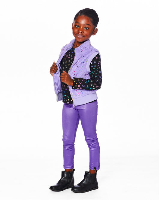 Faux Fur Shimmer Star Vest