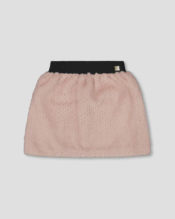 Faux Fur Pink Skirt w/ Elastic Band