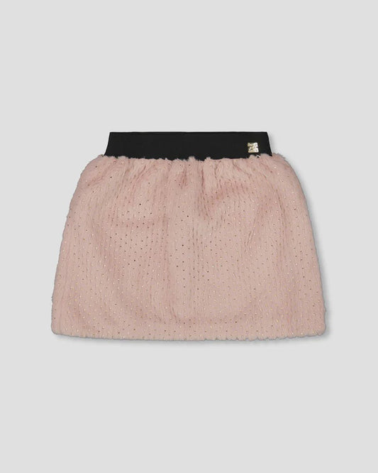 Faux Fur Pink Skirt w/ Elastic Band