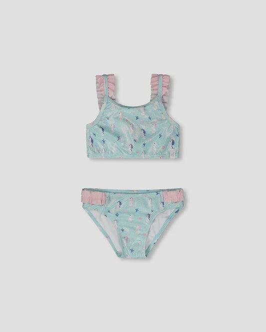 Glitter Seahorse Two Piece Swimsuit
