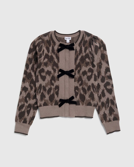Leopard Bow Cardigan