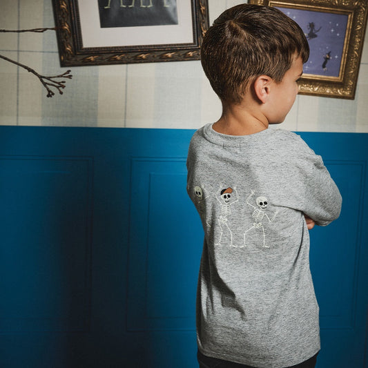 Dancing Skeletons Knit LS Toddler Top