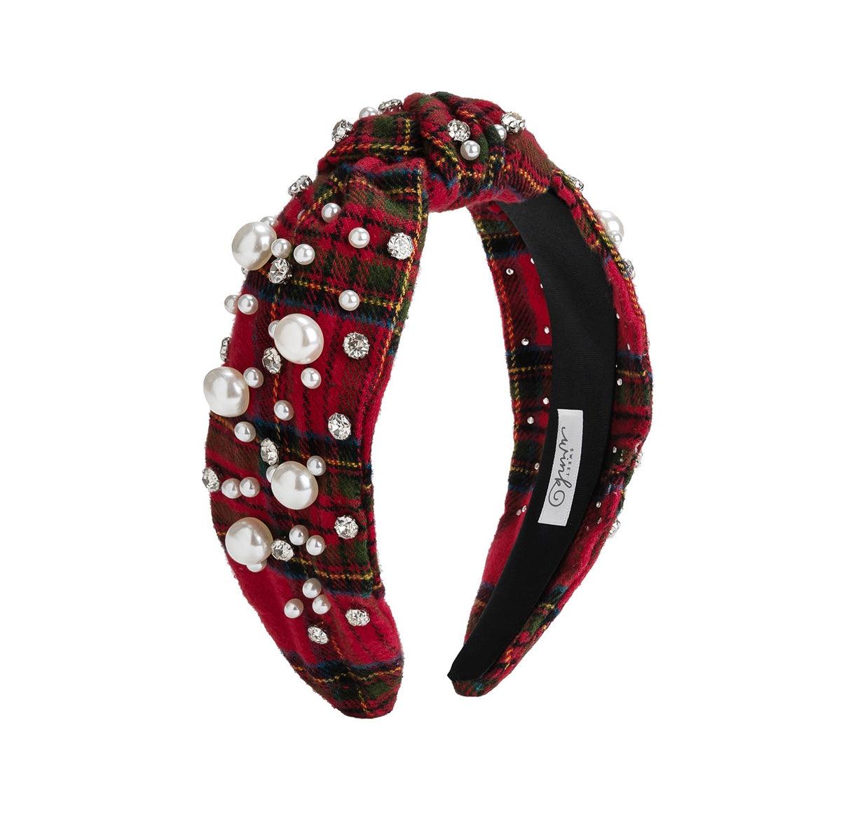 Tartan Pearl Headband